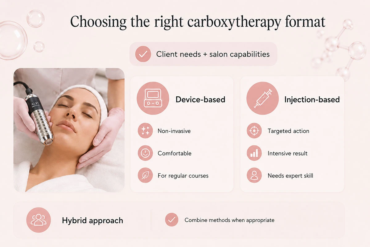 wie man das Carboxytherapie-Format für Studioleistungen auswählt