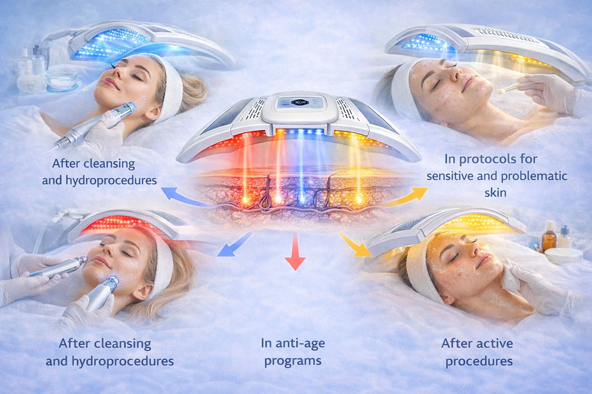 mit welchen Behandlungen LED-Lichttherapie kombiniert wird