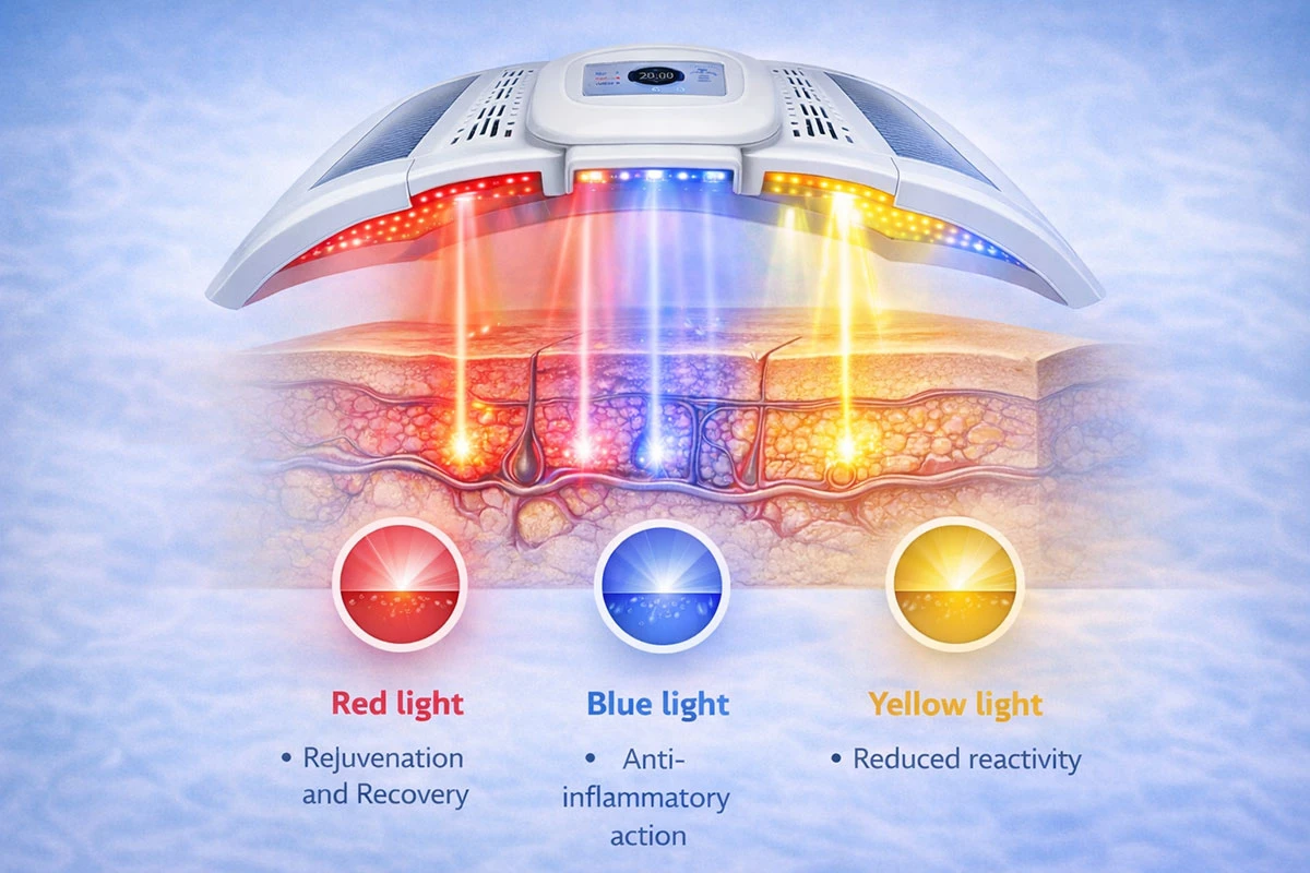 was LED-Lichttherapie ist und wie sie auf die Haut wirkt