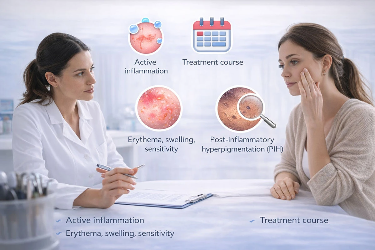 Einschränkungen Risiken und Erwartungen beim Microneedling