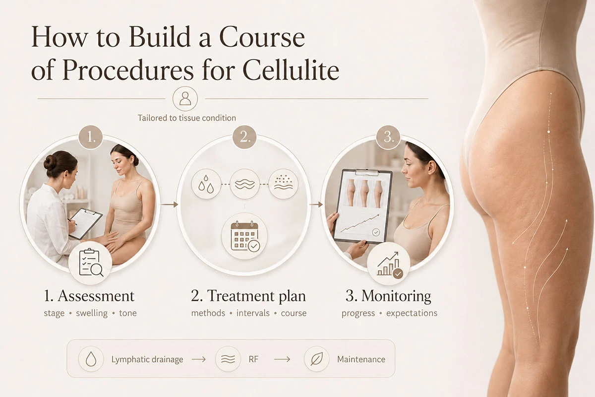 wie ein Behandlungskurs bei Cellulite aufgebaut wird