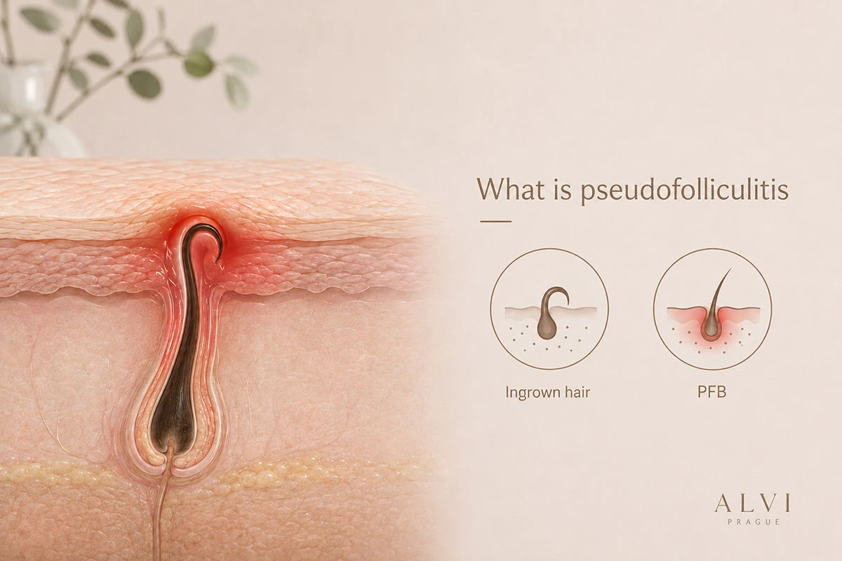 was sind eingewachsene Haare und Pseudofollikulitis