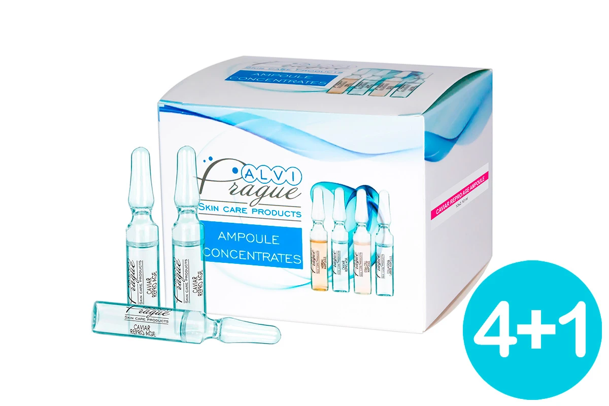 Ein Satz Ampullen für das Gesicht aus 4 Arten von 12x2 ml caviar