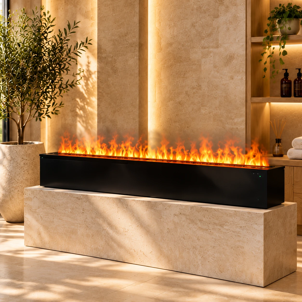 FireSpa Dampfkamin im Studiointerieur