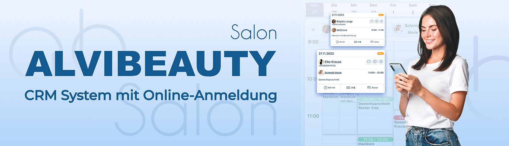 Das CRM-System für Schönheitssalons und Beauty-Meister "AlviBeauty Salon"